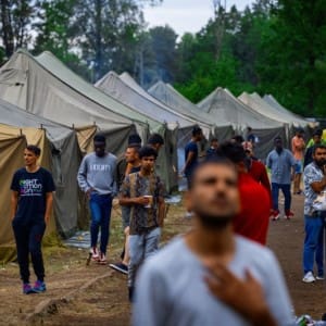 Poland Afghanistan aid migrants