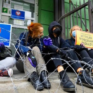 illegal migrants Poland Belarus protest
