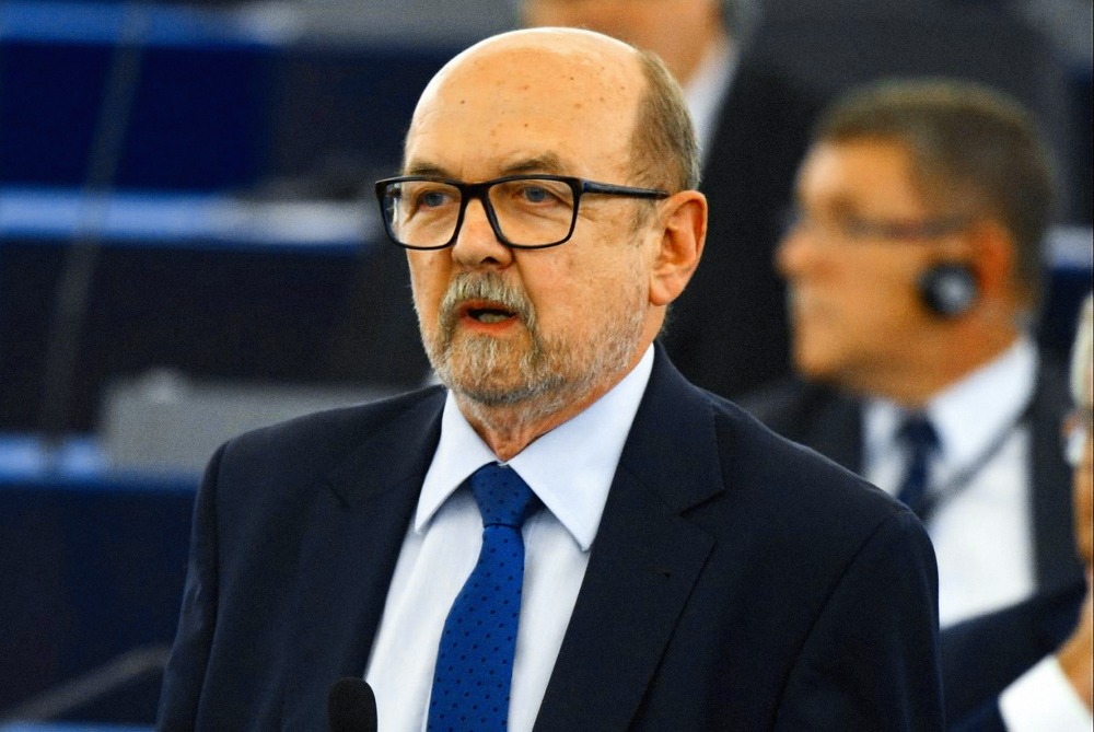 Ryszard Legutko, MEP, during his speech in the European Parliament