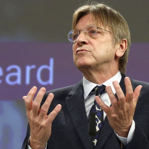 Left-wing Belgian MEP Guy Verhofstadt